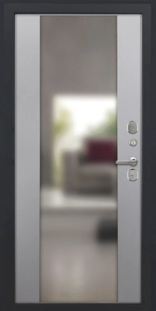 Входная дверь ДвериПРО Д-68 Алиса (16мм, ПВХ софт грей, зеркало) DPRO200128 внутренняя сторона
